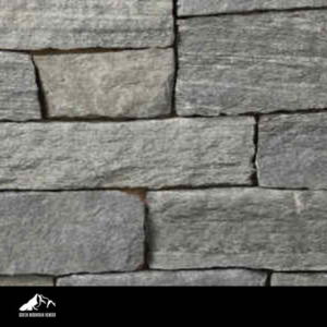 Old Chester Granite Ashlar close-up stone image with Green Mountain Veneer logo footer