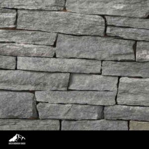 Old Chester Granite Ledge close-up stone image with Green Mountain Veneer logo footer