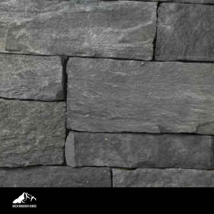 Raven Hill Blend Ashlar close-up stone image with Green Mountain Veneer logo footer